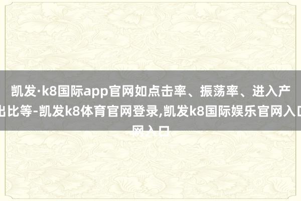 凯发·k8国际app官网如点击率、振荡率、进入产出比等-凯发k8体育官网登录,凯发k8国际娱乐官网入口