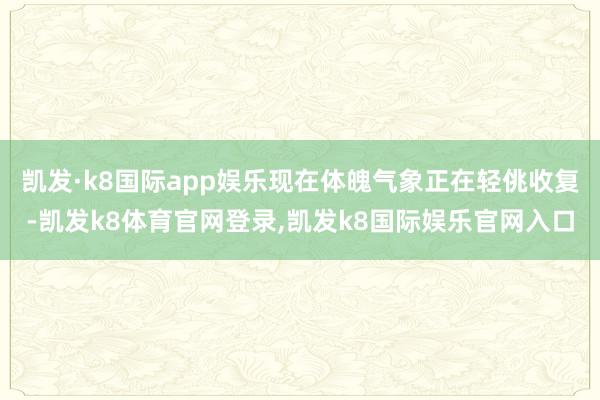 凯发·k8国际app娱乐现在体魄气象正在轻佻收复-凯发k8体育官网登录,凯发k8国际娱乐官网入口