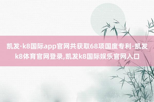凯发·k8国际app官网共获取68项国度专利-凯发k8体育官网登录,凯发k8国际娱乐官网入口