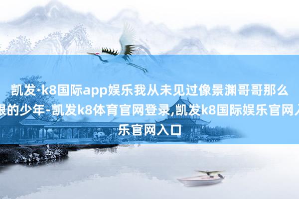凯发·k8国际app娱乐我从未见过像景渊哥哥那么顺眼的少年-凯发k8体育官网登录,凯发k8国际娱乐官网入口