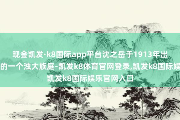 现金凯发·k8国际app平台沈之岳于1913年出身在仙居县的一个浊大族庭-凯发k8体育官网登录,凯发k8国际娱乐官网入口
