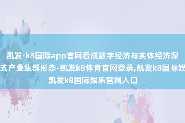 凯发·k8国际app官网看成数字经济与实体经济深度会通的新式产业集群形态-凯发k8体育官网登录,凯发k8国际娱乐官网入口